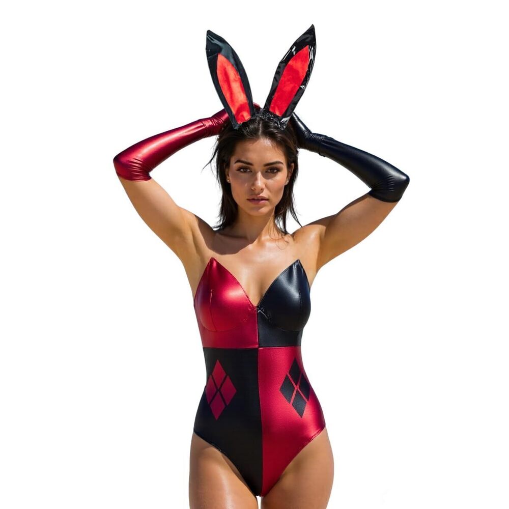3257 Sexy Bunny Romper One Piece Underbust Corset Lingerie Bodysuit Senpai